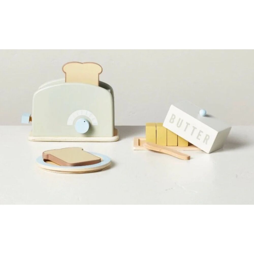 Hearth & Hand with Magnolia Toy Toaster & Food Set - Complete Play Set